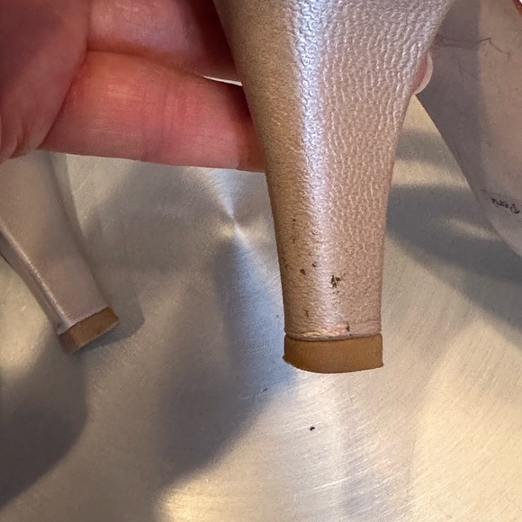 Handmade Marcello Toshi Cream Gold Leather with Velvet Maroon Ties size 7 - Picture 13 of 13